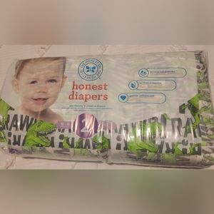 Honest Diapers Size 2 40 count -Dinosaur Print